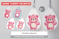 Earring Pink Bear Valentine Product Image 1