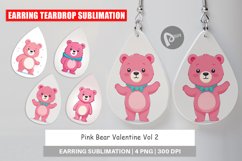 Earring Pink Bear Valentine Product Image 1