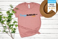 Pink t-shirt mockup | Bella canvas mockup nature Product Image 1