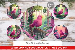 Wind Spinner Pink Bird in the Forest Product Image 1