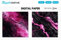 Pink And Black Liquid Digital Paper, Liquid Background Product Image 1