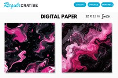 Pink And Black Liquid Digital Paper, Liquid Background Product Image 1