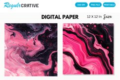 Pink And Black Liquid Digital Paper, Liquid Background Product Image 1