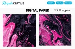 Pink And Black Liquid Digital Paper, Liquid Background Product Image 1