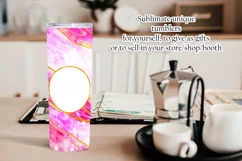 Pink Bokeh Marble and Gold 20oz Tumbler U Customize Product Image 2