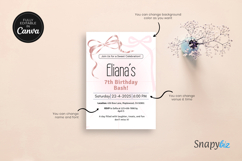 Printable Pink Bow Birthday Invitation Custom Templates Product Image 6