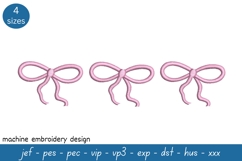 Pink Bows Embroidery Design - Machine Embroidery Pattern Product Image 1
