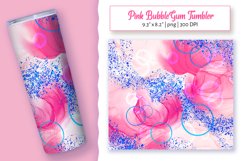 Pink bubblegum tumbler design, Pink 20Oz tumbler PNG Product Image 1