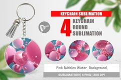 Keychain Pink Bubbles Water Product Image 1