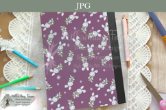 Cute Bunny Composition Notebook Cover Printable Jpg Product Image 2