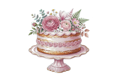 Pink Cake Png| Pink Baking Png Product Image 1