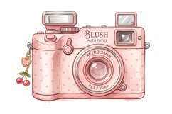 Pink Camera Png| Pink Summer Png Product Image 1