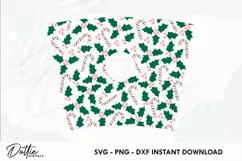 Holly Jolly Starbucks 24oz Acrylic Tumbler Cup Wrap Product Image 2