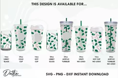 Holly Jolly Starbucks 24oz Acrylic Tumbler Cup Wrap Product Image 3