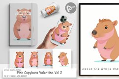 Digital Paper Pink Capybara Valentine Product Image 1