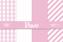 Pink printable paper designs for baby girl cards and birthday cards.