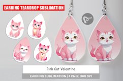 Earring Pink Cat Valentine Product Image 1