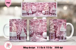 Christmas Mug Wrap Sublimation Designs, 3d Mug, Christmas Png