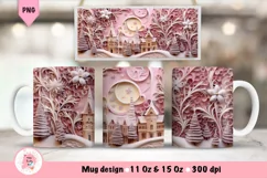 Christmas Mug Wrap Sublimation Designs, 3d Mug, Christmas Png