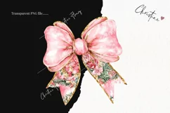 Pink Christmas Bow Clipart | Christmas PNG Product Image 2