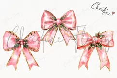 Pink Christmas Bow Clipart | Christmas PNG Product Image 3