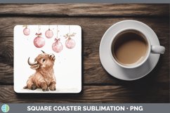 GorgeousPink Christmas Square Coaster design.