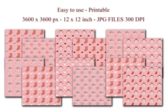 Pink Christmas Seamless Pattern Mega Bundle Digital Papers Product Image 2