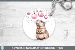 GorgeousPink Christmas Keychain design.