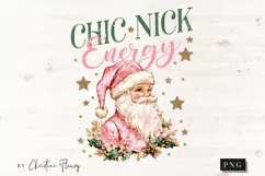 Pink Christmas Chic Nick Energy PNG | Christmas PNG Product Image 4