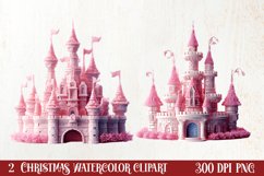 Pink Christmas Crochet Clipart, Christmas PNG Product Image 1