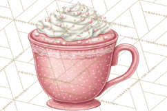 Pink Christmas Town Clipart PNG, Pastel Winter Clip Art Product Image 2