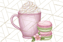 Pink Christmas Town Clipart PNG, Pastel Winter Clip Art Product Image 5
