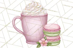 Pink Christmas Town Clipart PNG, Pastel Winter Clip Art Product Image 5