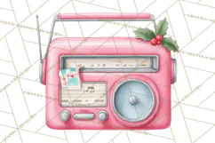 Pink Christmas Town Clipart PNG, Pastel Winter Clip Art Product Image 3