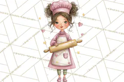 Pink Christmas Town Clipart PNG, Pastel Winter Clip Art Product Image 4