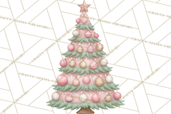Pink Christmas Town Clipart PNG, Pastel Winter Clip Art Product Image 2