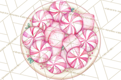 Pink Christmas Town Clipart PNG, Pastel Winter Clip Art Product Image 3