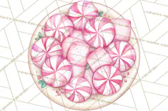 Pink Christmas Town Clipart PNG, Pastel Winter Clip Art Product Image 3