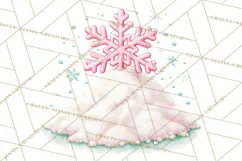Pink Christmas Town Clipart PNG, Pastel Winter Clip Art Product Image 5