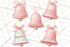 Pink Christmas Town Clipart PNG, Pastel Winter Clip Art Product Image 3
