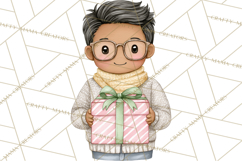 Pink Christmas Town Clipart PNG, Pastel Winter Clip Art Product Image 4