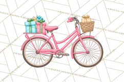Pink Christmas Town Clipart PNG, Pastel Winter Clip Art Product Image 3