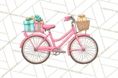 Pink Christmas Town Clipart PNG, Pastel Winter Clip Art Product Image 3