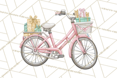 Pink Christmas Town Clipart PNG, Pastel Winter Clip Art Product Image 4