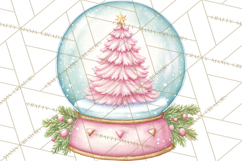 Pink Christmas Town Clipart PNG, Pastel Winter Clip Art Product Image 5