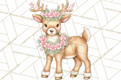 Pink Christmas Town Clipart PNG, Pastel Winter Clip Art Product Image 4