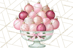 Pink Christmas Town Clipart PNG, Pastel Winter Clip Art Product Image 5
