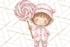Pink Christmas Town Clipart PNG, Pastel Winter Clip Art Product Image 3