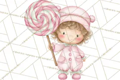 Pink Christmas Town Clipart PNG, Pastel Winter Clip Art Product Image 3
