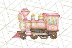 Pink Christmas Town Clipart PNG, Pastel Winter Clip Art Product Image 5